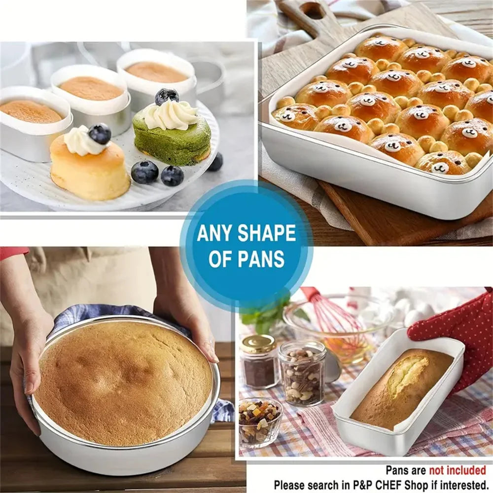 1/3pcs Cake Mold Edge Paper Nonstick Surround Liner Heat-Resistant Rim Baking Paper For Round Cake Sealing Tools Kitchen Access