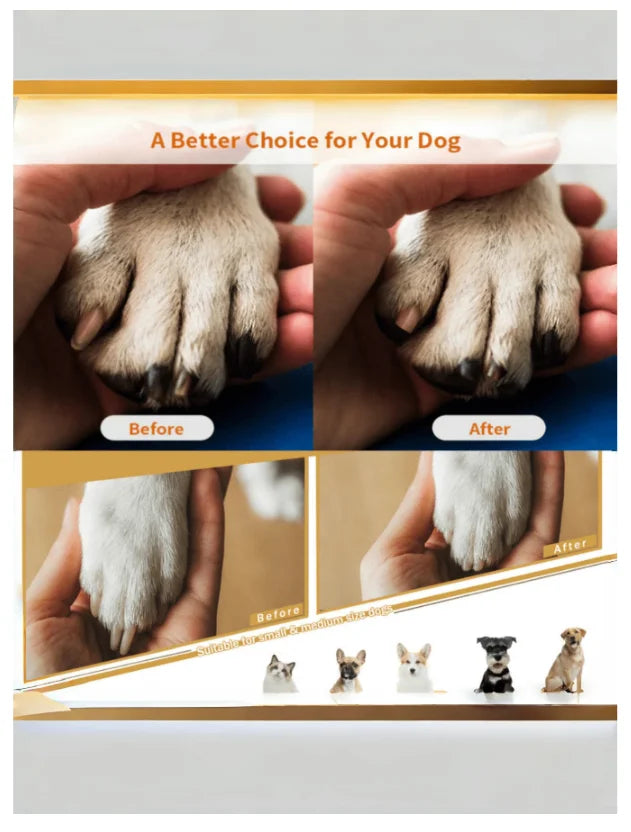 Wooden Handle Dog Nail File Reusable Sandpaper Pads Pet Nail Grinder Gentle Dog Claw Trimmer Grooming Tool For Medium Large Dogs