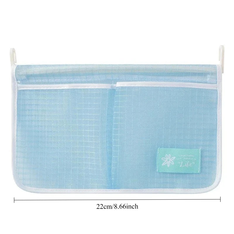 1PC Refrigerator Hanging Mesh Bag Double Compartment Storage Bag Fridge Side Door Organizer for Sauce Packet Kitchen Storage