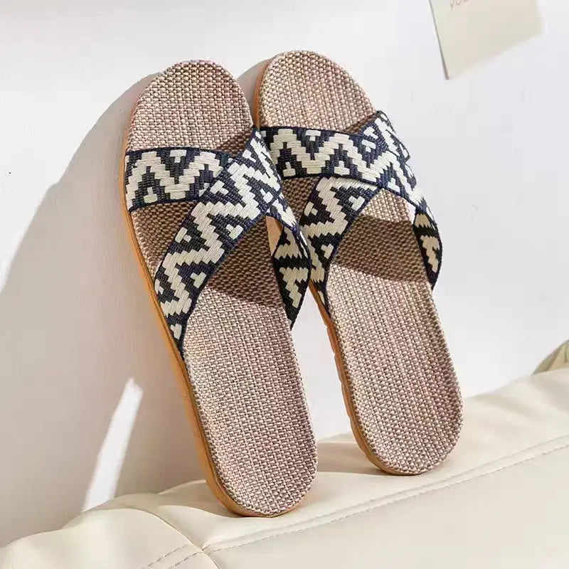 Home Slippers for Spring, Autumn and Summer, Indoor Non-Slip Silent Floor Slippers