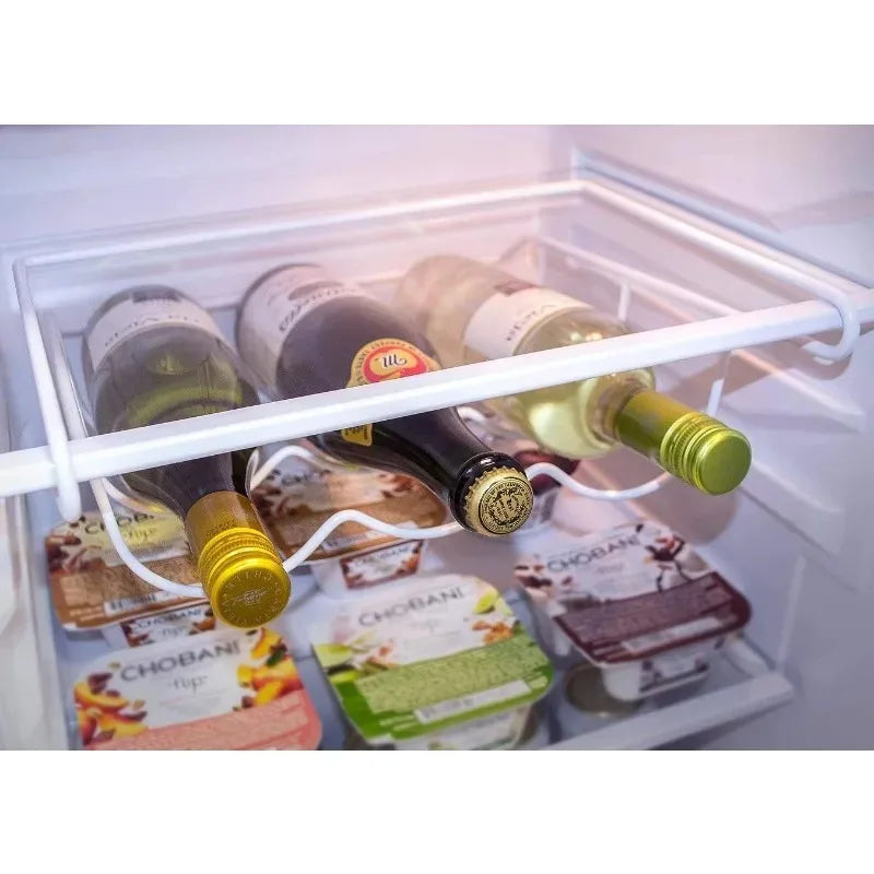 Creative Refrigerator Beer Bottle Organizer Rack - Wine Display Shelf with Holder Hook for Home Kitchen Storage and Organization