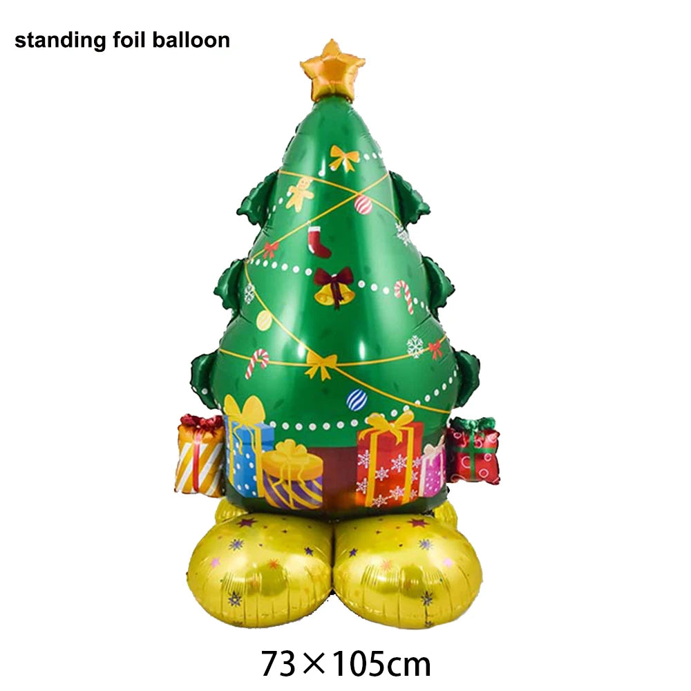 Christmas Indoor Decor Hormel Party Balloon Large Standing Street Light Santa Claus Snowman Balloon Xmas Christmas Balloon