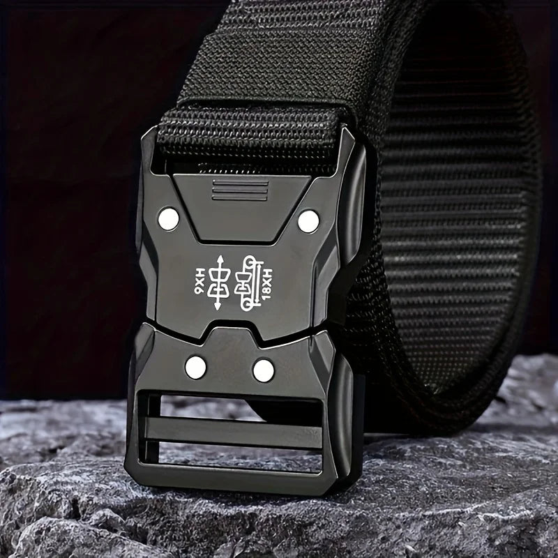 High quality tactical belt for men fashionable business trend outdoor sports canvas breathable and wear-resistant belt for men