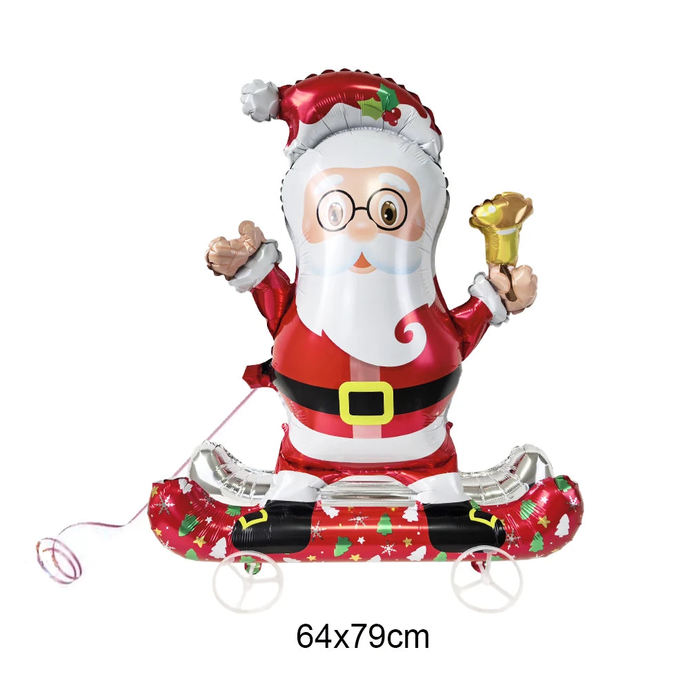 Christmas Indoor Decor Hormel Party Balloon Large Standing Street Light Santa Claus Snowman Balloon Xmas Christmas Balloon