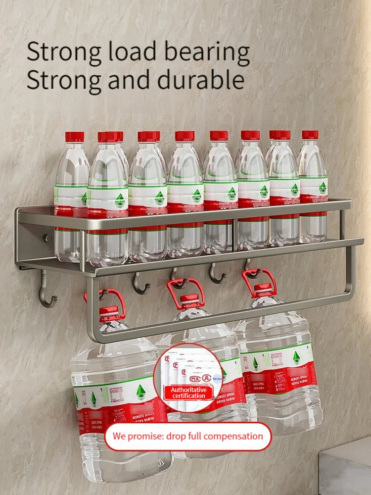 Bathroom Rack Bathroom Shelf Toilet Space Aluminum Hanging Rack Bathroom Organizer Hang on the Wall