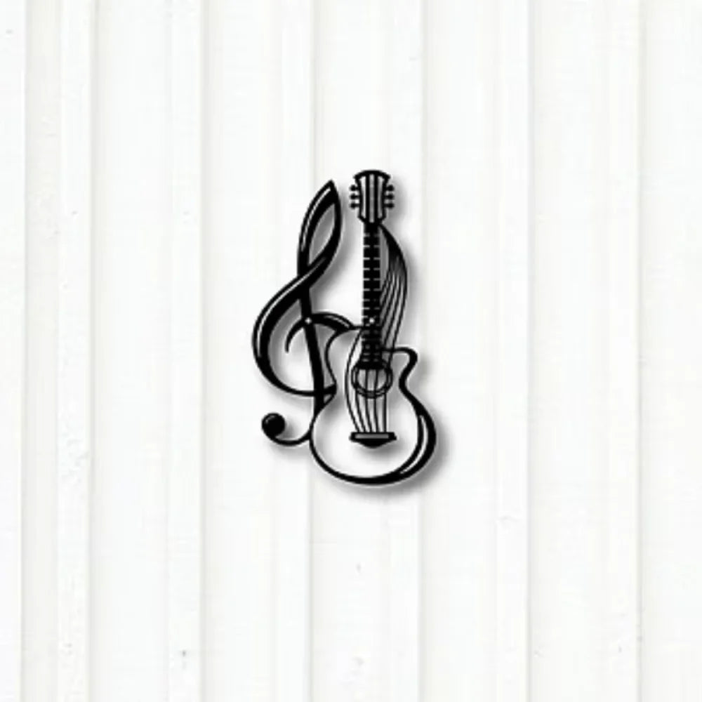 1pc Metal Wall Sign - Musical Note & Violin Pattern. Iron Art Wall Decoration.For Garden,Kitchen, Hotel & Balcony. Home Decor