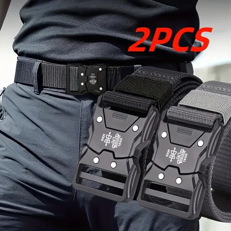 High quality tactical belt for men fashionable business trend outdoor sports canvas breathable and wear-resistant belt for men