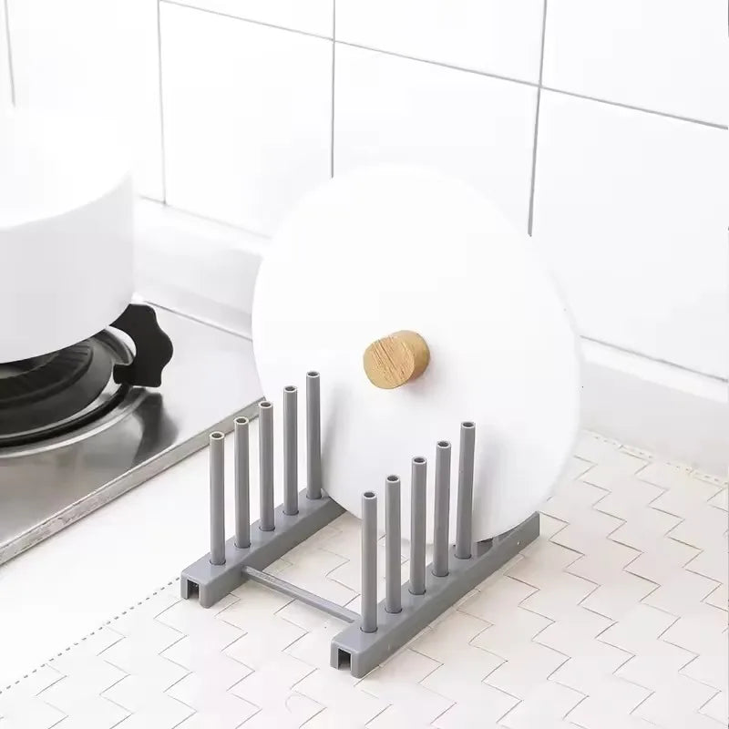 Kitchen Storage Rack Pot Cover Rack Stainless Steel Creative Bowl and Dish Storage Rack Kitchen Accessories