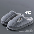 Big Size 50 51 Winter Slippers Women Men Thick Sole Indoor Home Warm Couples Shoes Non-Slip Flat Platform Women's Cotton Slipper