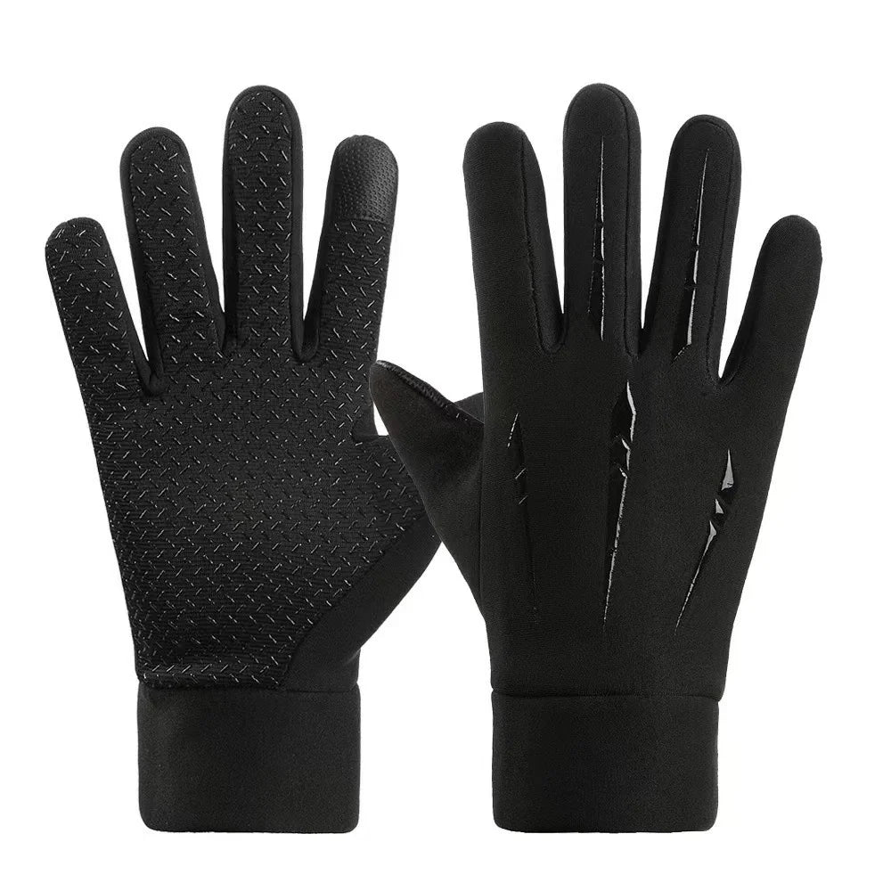 Warm Gloves for Men Motorcycle Winter Windproof Gloves Water-Repellent Cycling Takeaway Touch Screen Fishing Non-slip Gloves