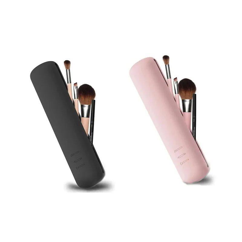 Silicone Brow Pencil Case Makeup Brush Eyeshadow Brush Storage Set Dust-Proof Simple Portable Travel Bag Specific