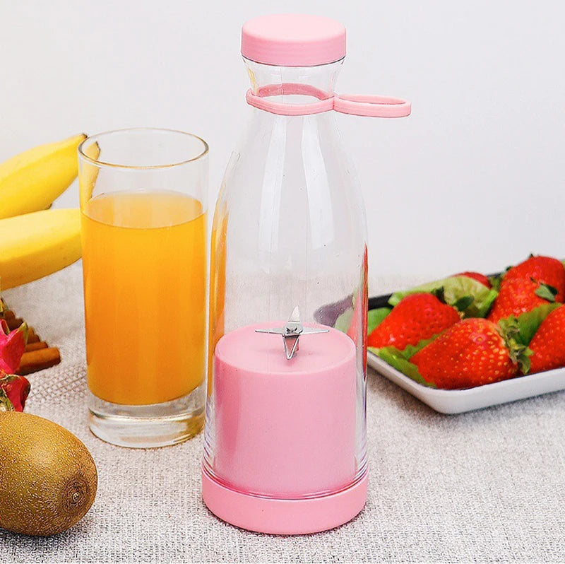 Mini Wine Bottle Juicer 420ml Portable Stirring USB Charging Juicer Cup Household Multifunctional Electric Juicer Household Item