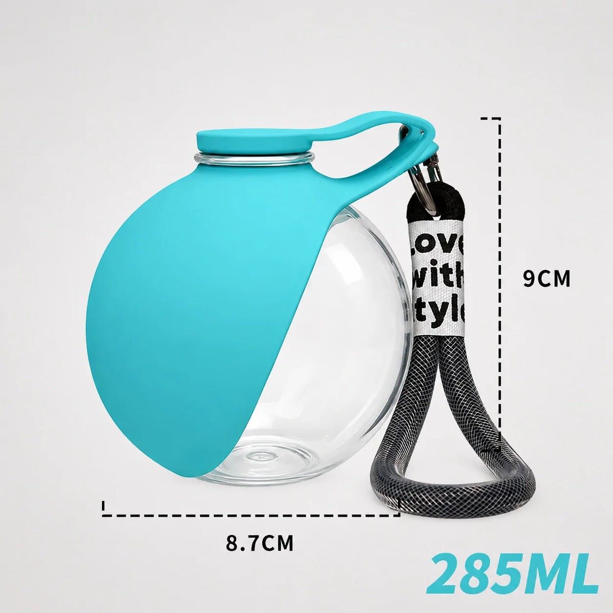 285ml Portable Dog Water Bottle Stainless Steel Travel Pet Water Dispenser Puppy Water Bottle for Outdoor Walking Hiking