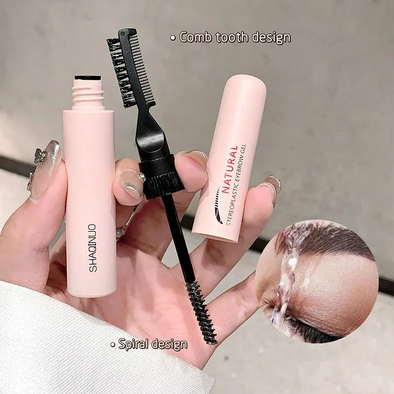 SHAQINUO Natural 3D Brow Gel - Waterproof, Sweat-Resistant, and Film-Forming for Wild, Shaped Brows