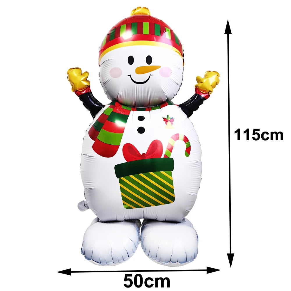 Christmas Indoor Decor Hormel Party Balloon Large Standing Street Light Santa Claus Snowman Balloon Xmas Christmas Balloon