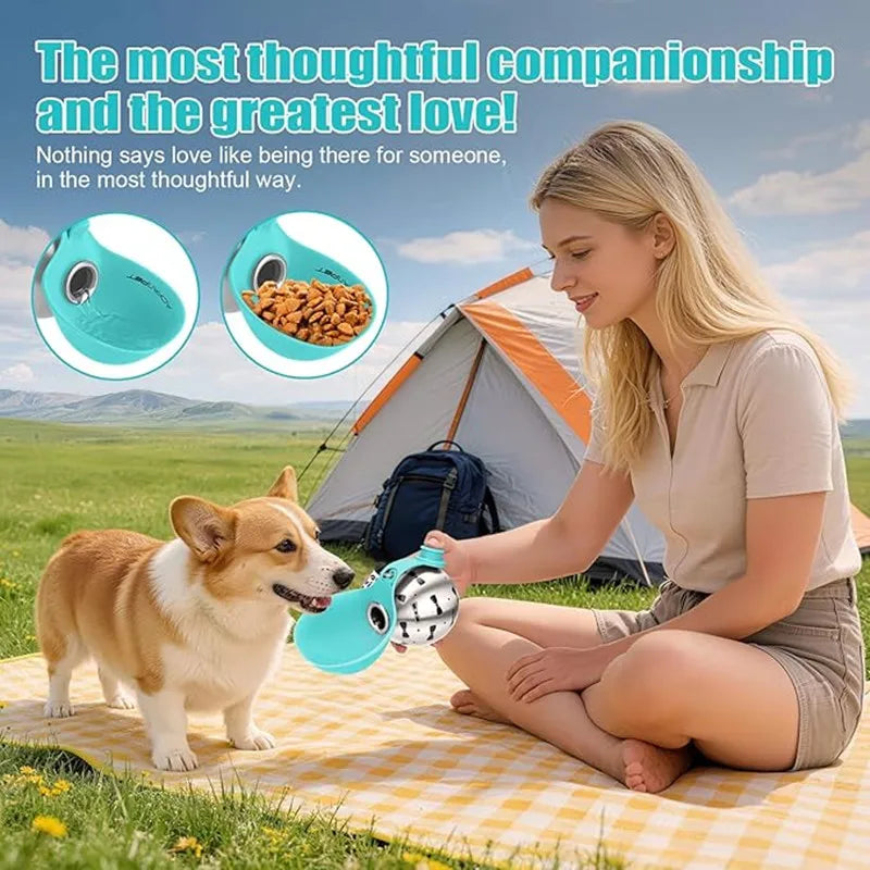 285ml Portable Dog Water Bottle Stainless Steel Travel Pet Water Dispenser Puppy Water Bottle for Outdoor Walking Hiking
