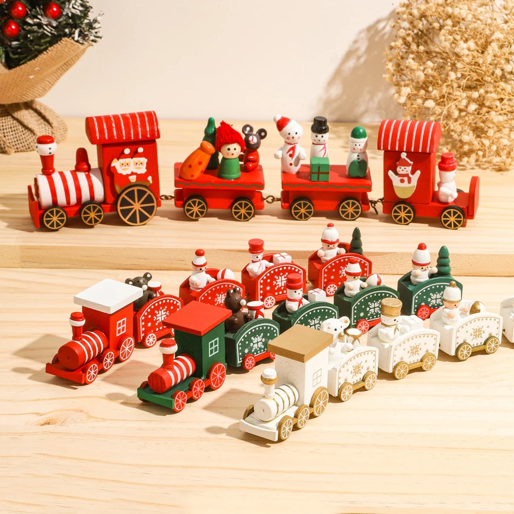 Christmas Train Merry Christmas Decorations For Home 2025 Cristmas Ornament Xmas Navidad Noel Gifts Happy New Year 2026 Gifts