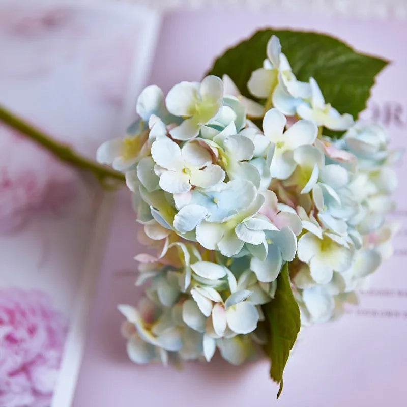 Retro Autumn Hydrangea Bouquet Artificial Flowers Room Home Decoration DIY Wedding Floral Arrangement Party Supplies Photo Props