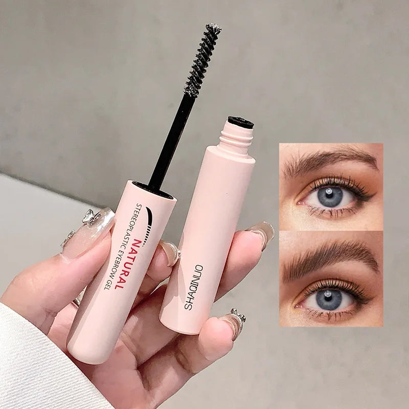 SHAQINUO Natural 3D Brow Gel - Waterproof, Sweat-Resistant, and Film-Forming for Wild, Shaped Brows