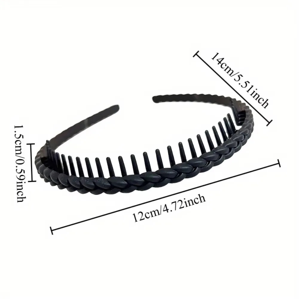 Fashion Plastic Twist Cross Headband for Women Girls with Teeth Non-slip Flexible Hoop Wash Face Hair Styling Accessories New