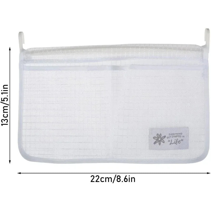 1PC Refrigerator Hanging Mesh Bag Double Compartment Storage Bag Fridge Side Door Organizer for Sauce Packet Kitchen Storage
