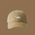 New Embroidered Dachshund Washed Cotton Baseball Cap Fashion Women Adjustable Wide Brim Trucker Hat Outdoor Men Snapback Caps