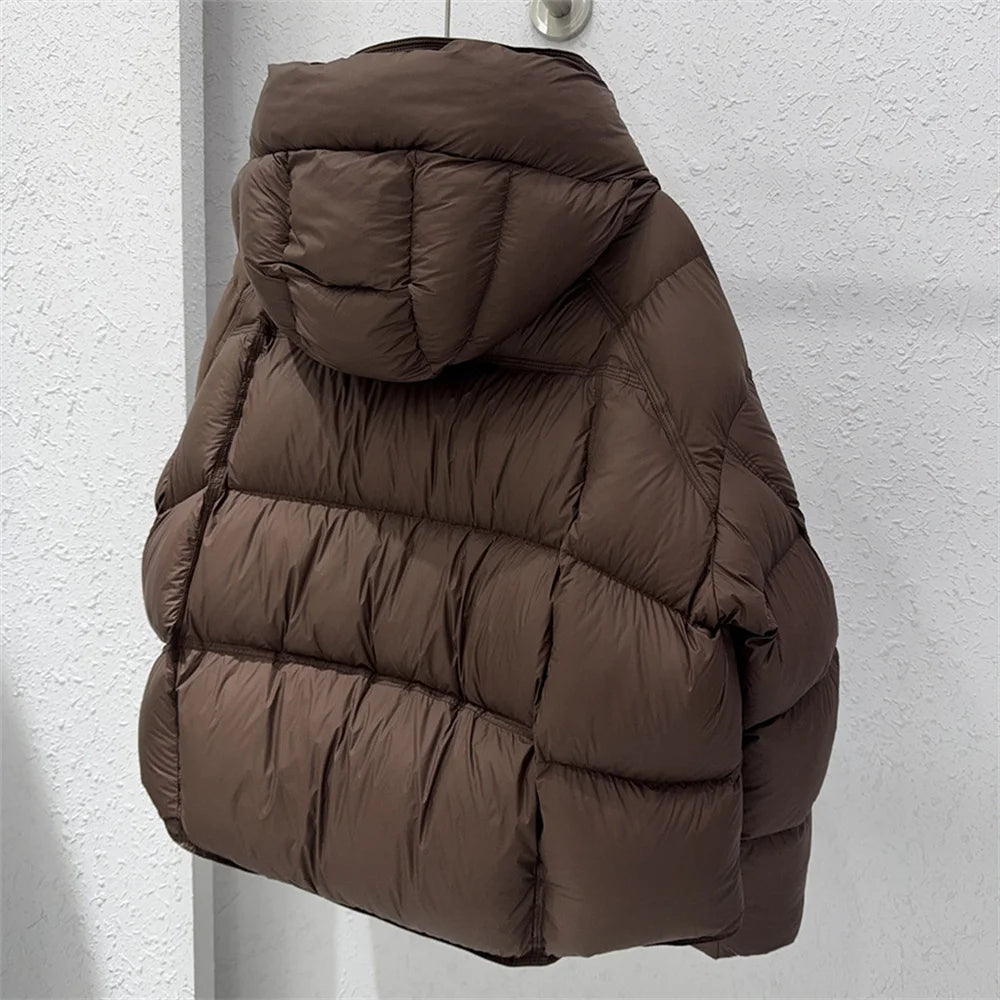 2026 New Short Hooded Warm Cotton Padded Coat Female Fashion Outerwear Korean Thick Overcoat Top Down Jacket Women Parkas Winter