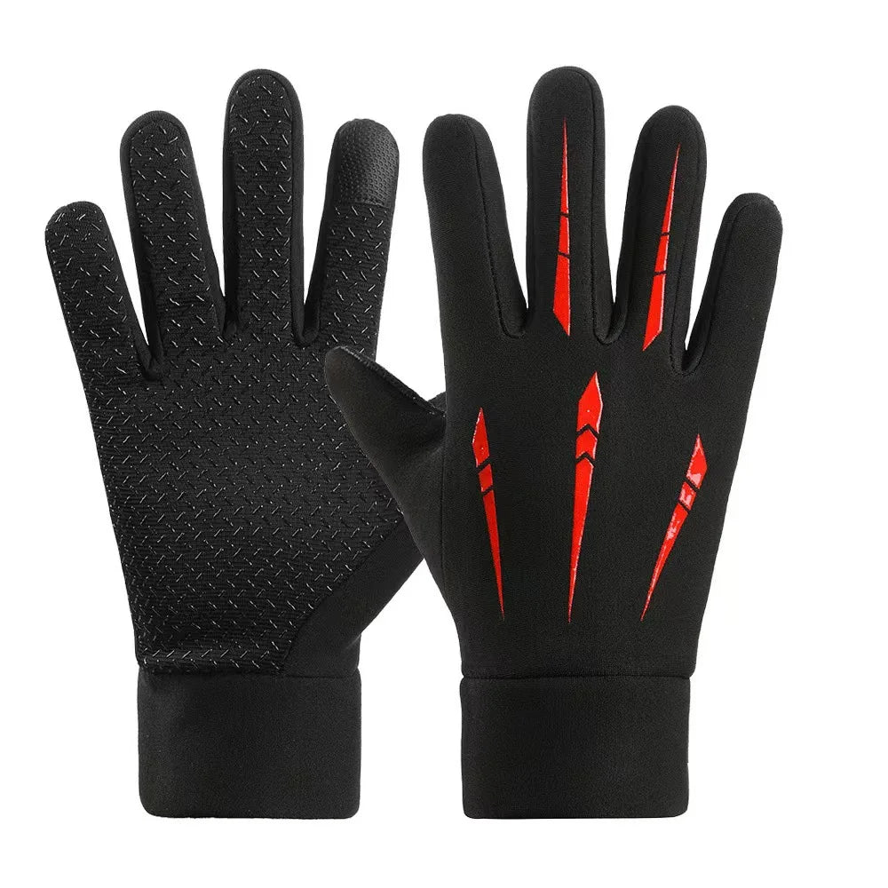 Warm Gloves for Men Motorcycle Winter Windproof Gloves Water-Repellent Cycling Takeaway Touch Screen Fishing Non-slip Gloves