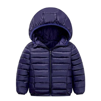 Autumn Winter Teen Boys Girls Warm Down Jacket Children Cotton Outerwear New Fashion Hooded Zipper Coats 3-12 Years Kids Clothes