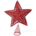 Christmas Tree Top Decor Glitter Hollow Star for Home Room Decoration Xmas Tree Ornaments Navidad New Year 2025 Gift Accessories