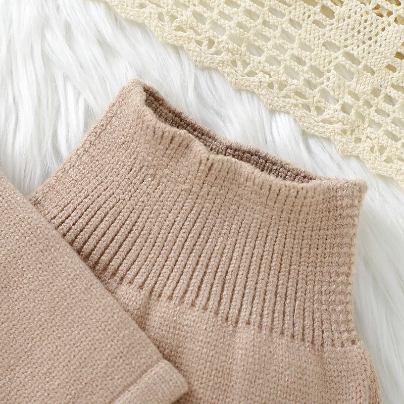 Infant Girls Clothes Sets Autumn Solid Long Sleeve Sweaters Cardigans+Pants Newborn Knitted Outfits 0-9m Toddler 2pcs Tracksuits