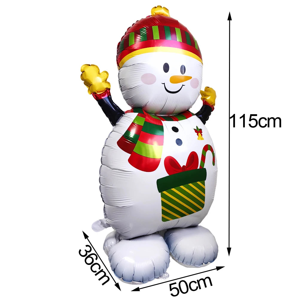 Christmas Indoor Decor Hormel Party Balloon Large Standing Street Light Santa Claus Snowman Balloon Xmas Christmas Balloon