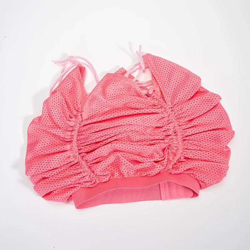 Net Plopping Cap for Drying Curly Hair Adjustable Net Plopping Bonnet Quick Drying Hair Towel Bath Hats Net Plopping Cap