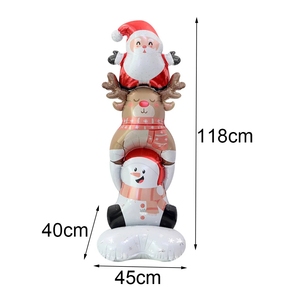 Christmas Indoor Decor Hormel Party Balloon Large Standing Street Light Santa Claus Snowman Balloon Xmas Christmas Balloon
