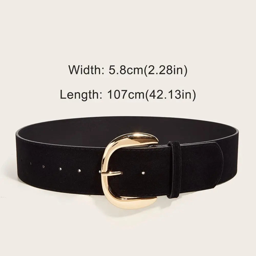 Maillard Styles Suede Leather Wide Belt Luxury Design Trendy Pin Buckle Waistband Versatile Casual Trouser Dress Belts Gifts
