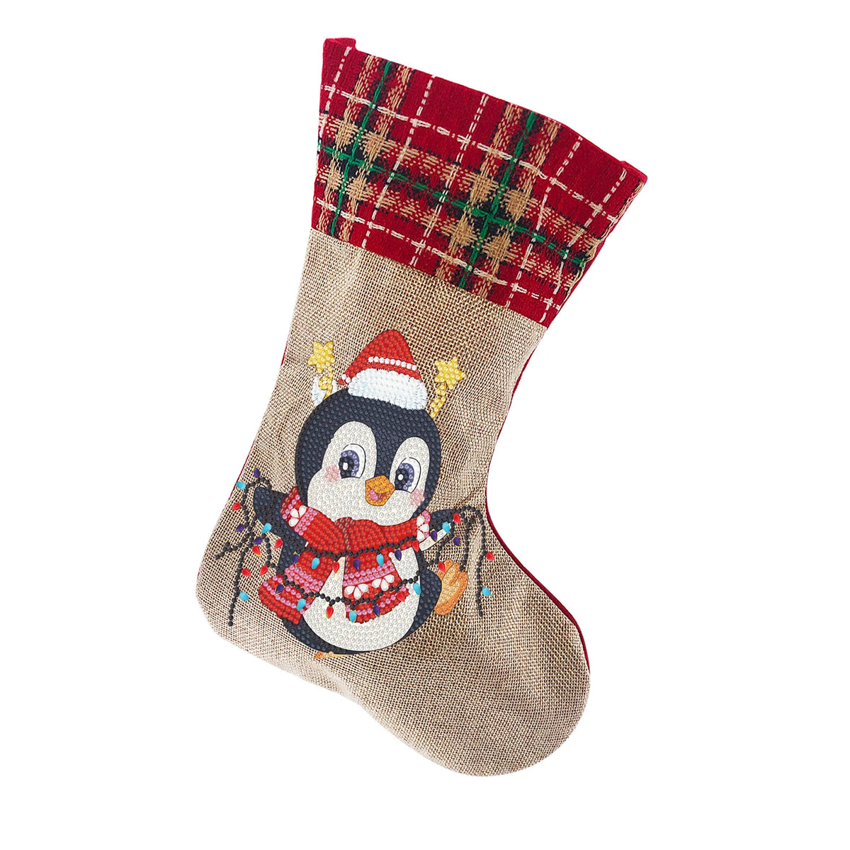 Diamond Painting DIY Christmas Stockings Handiwork Sticking Drills Christmas Candy Bags Gift