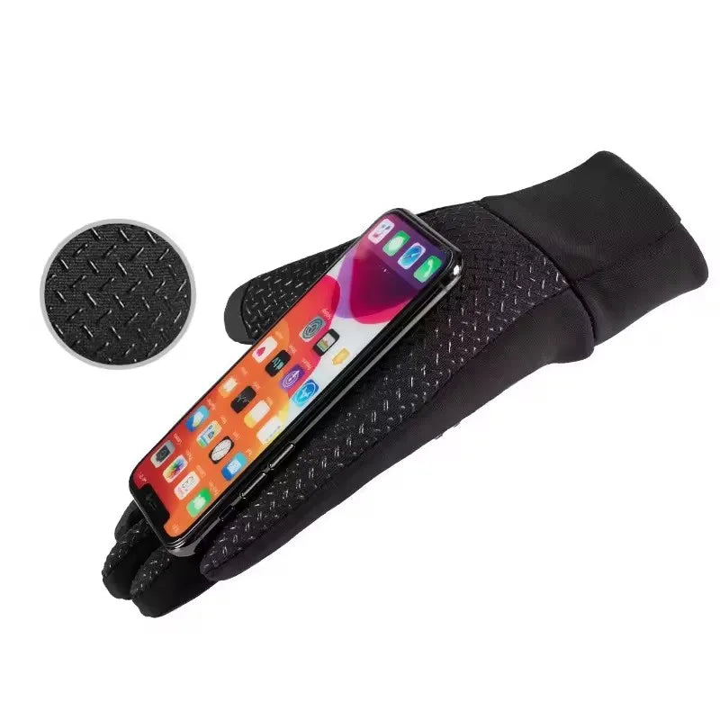 Warm Gloves for Men Motorcycle Winter Windproof Gloves Water-Repellent Cycling Takeaway Touch Screen Fishing Non-slip Gloves