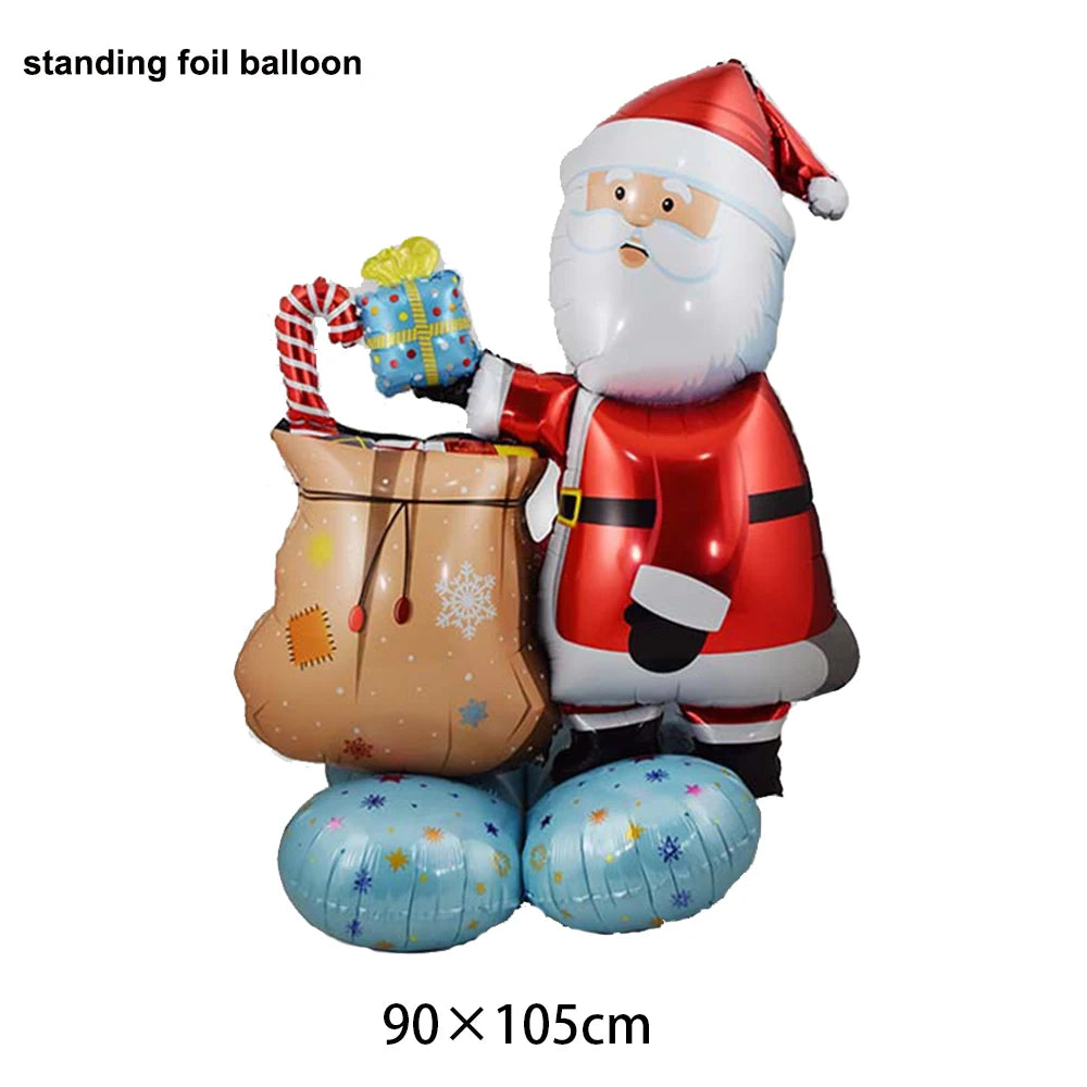 Christmas Indoor Decor Hormel Party Balloon Large Standing Street Light Santa Claus Snowman Balloon Xmas Christmas Balloon