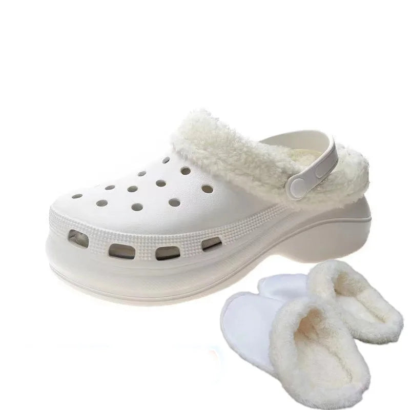 1Pair Thicken Plush Insole for Women Men Shoe Cover Winter Warm Shoe Covers Removable Plush Liner Sandals Beach Shoe Accessories