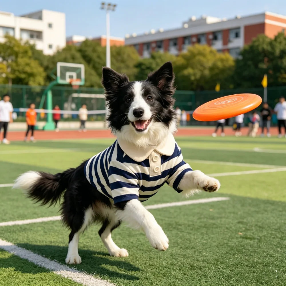 1pc 3Colors Striped Pet Polo Shirt, Soft Breathable  T-Shirt for Small Dogs & Cats, Classic  Block Design, Casual Daily Outfit
