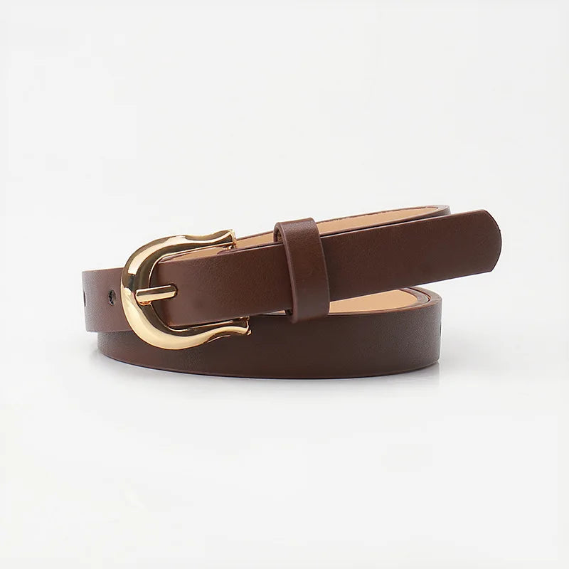 1.8x103cm Women's Thin Belt Versatile Korean Style Simple Candy Color Jeans Belt Decorative Skinny Waistband