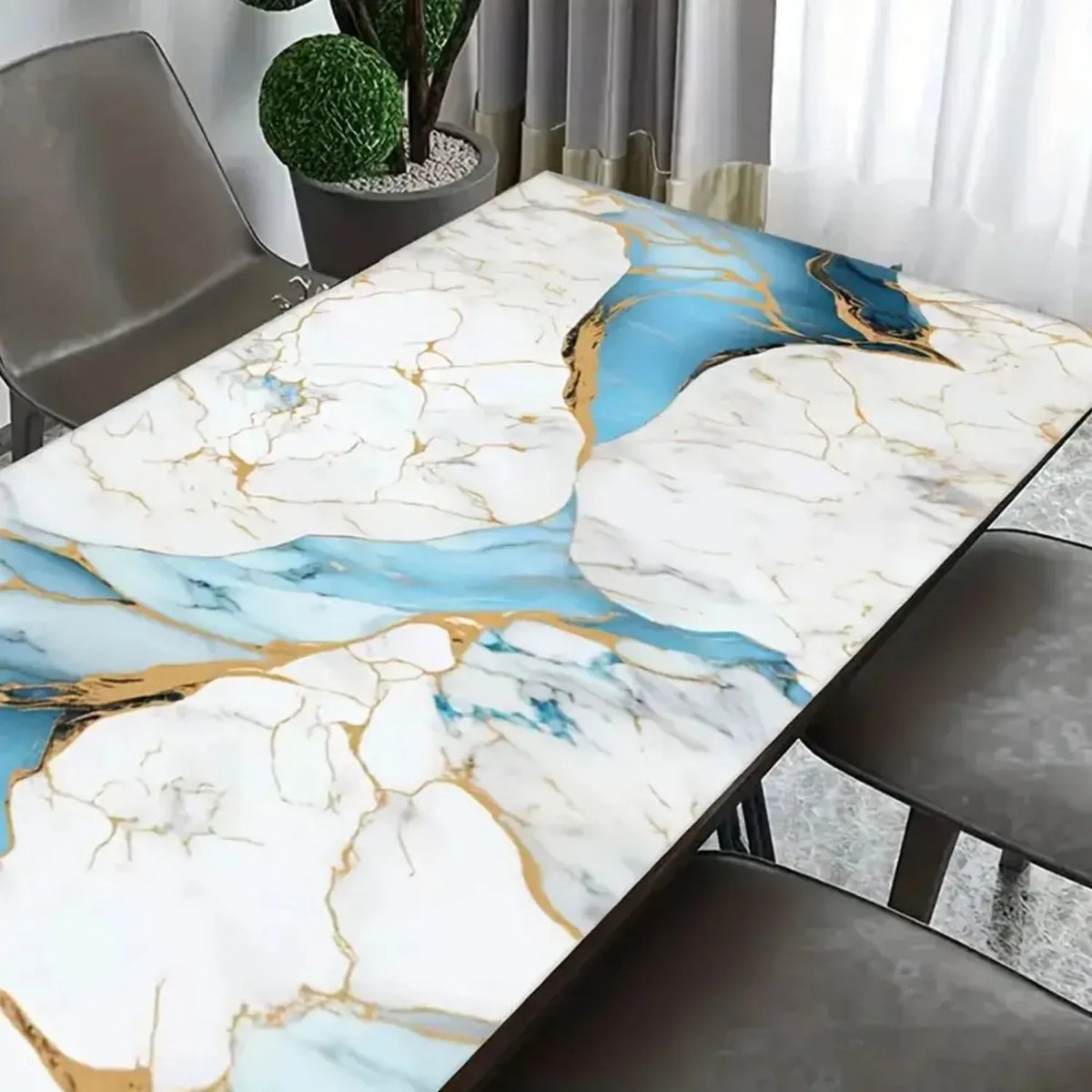 8M Marble Decor Stickers for Kitchen Cabinet Countertop Renovation Self Adhesive Waterproof Oil Proof Aluminum Foil Wallpaper