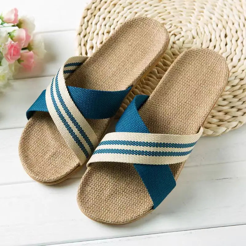 Home Slippers for Spring, Autumn and Summer, Indoor Non-Slip Silent Floor Slippers