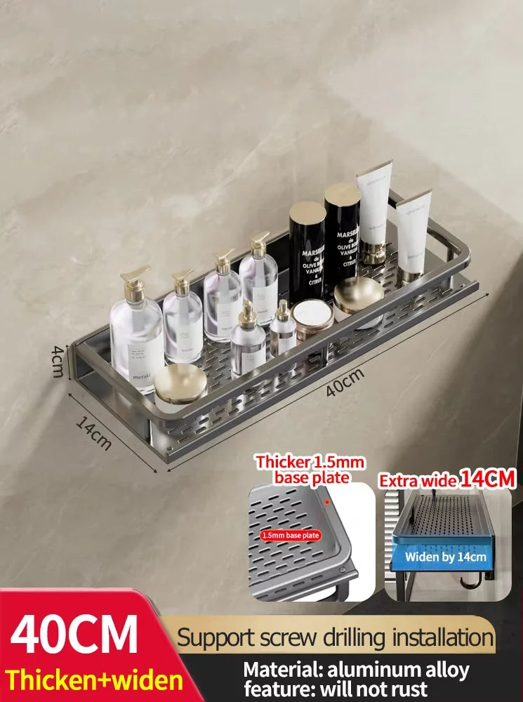 Bathroom Rack Bathroom Shelf Toilet Space Aluminum Hanging Rack Bathroom Organizer Hang on the Wall