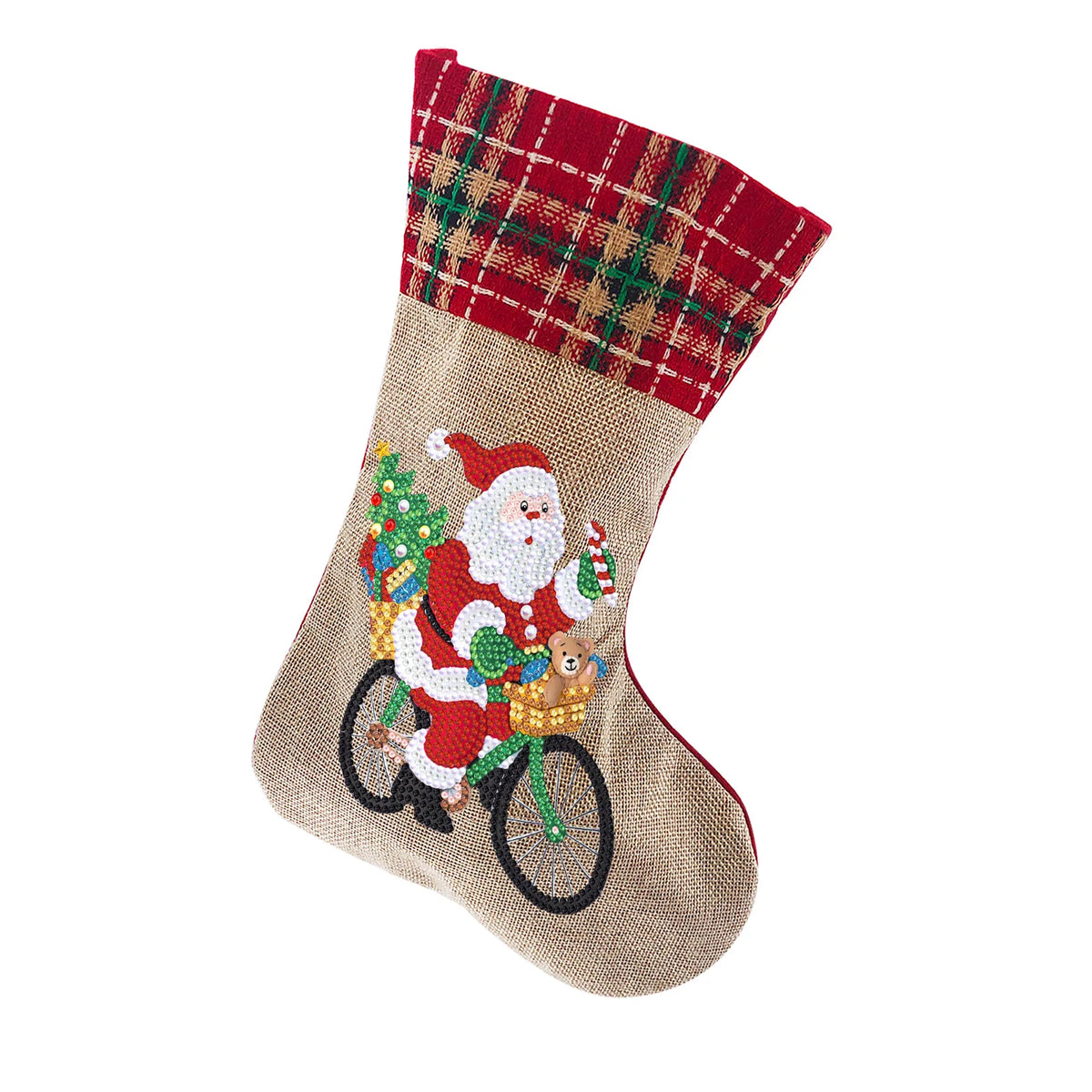 Diamond Painting DIY Christmas Stockings Handiwork Sticking Drills Christmas Candy Bags Gift