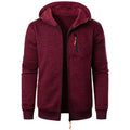 New Streetwear Men's Long Sleeve Sweatshirts for Men Zipper Hooded Oversize Winter Warm Jacket Coat Outdoor Tracksuit Men