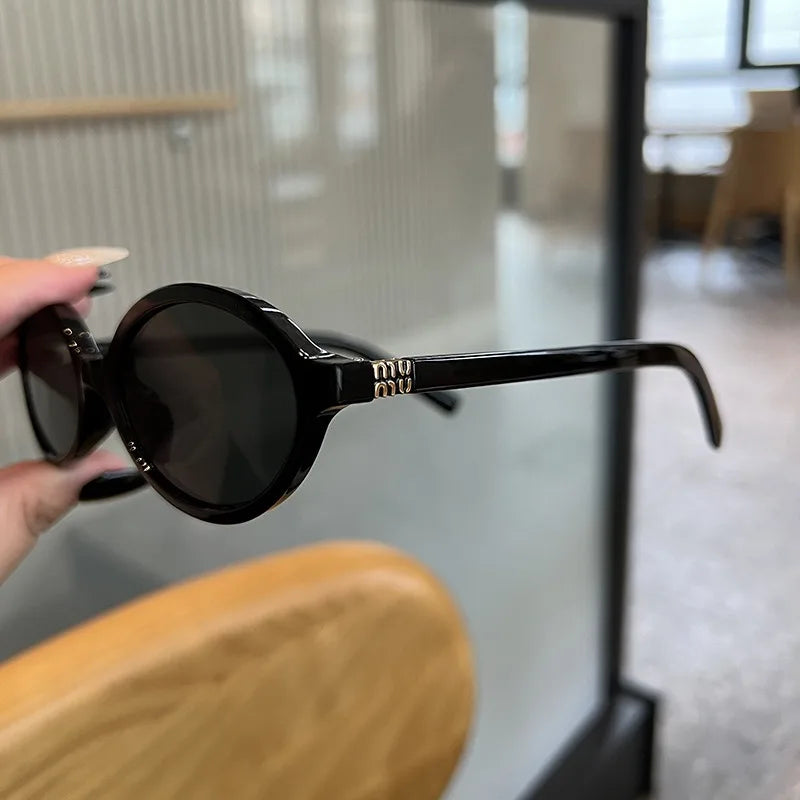 4PCS Fashion Korean Sweet Cool Spicy Girl Sunglasses for Women Men  Retro Oval Fashion Eyewear