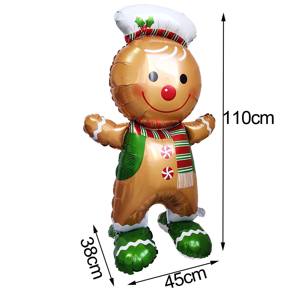 Christmas Indoor Decor Hormel Party Balloon Large Standing Street Light Santa Claus Snowman Balloon Xmas Christmas Balloon