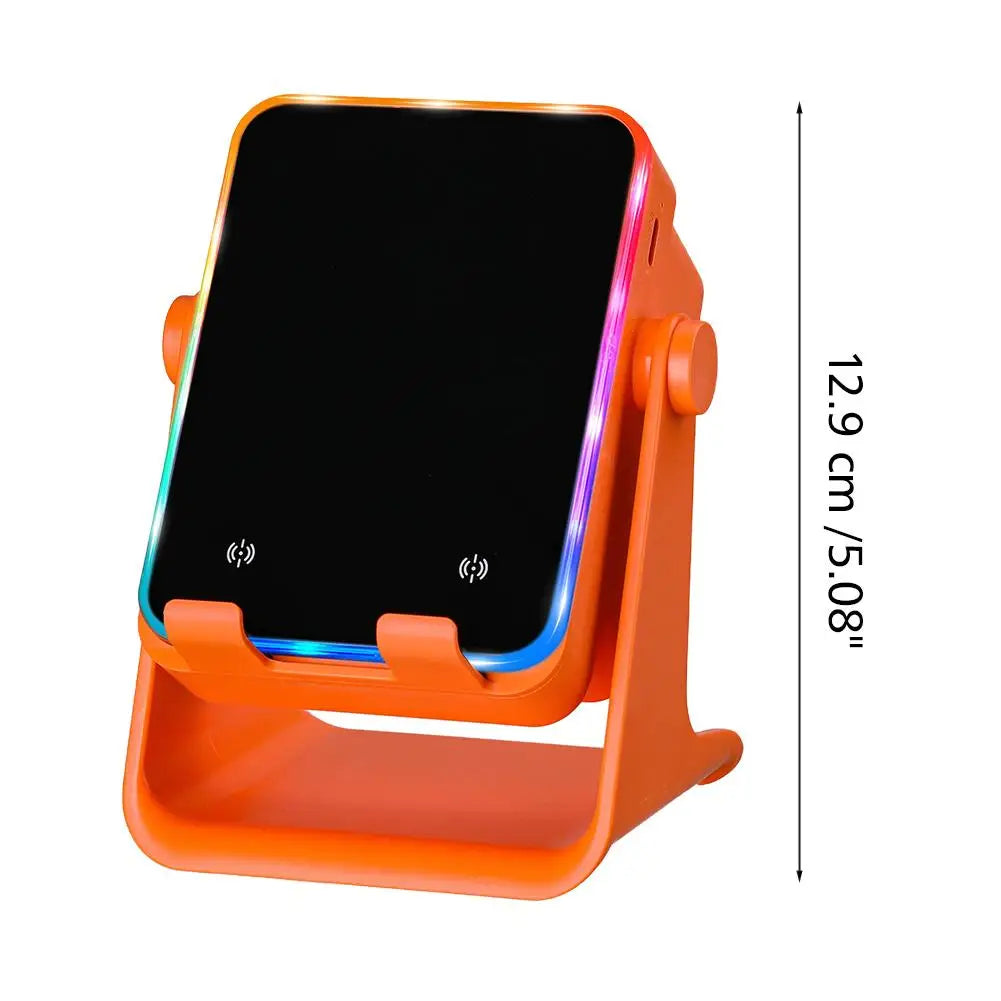 360° Rotating Phone Speaker Dock  Instant Induction Playback, RGB Rhythm Lights For Movies Music Accesories