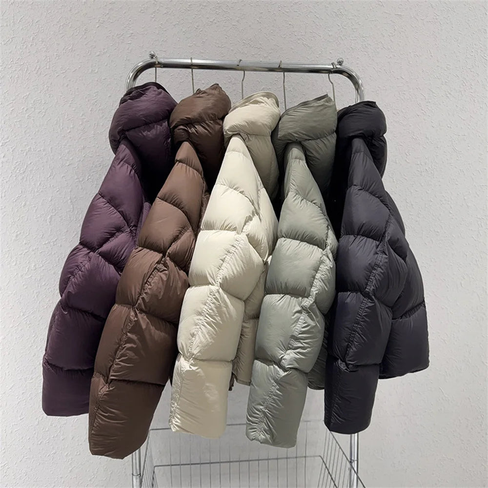 2026 New Short Hooded Warm Cotton Padded Coat Female Fashion Outerwear Korean Thick Overcoat Top Down Jacket Women Parkas Winter